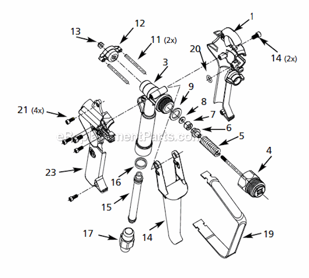 Page A Diagram and Parts List for AL2150  Campbell Hausfeld Paint Sprayer